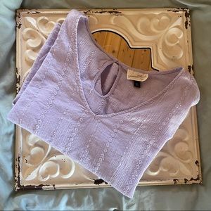 Universal Threads Cropped V-Neck with Bell Sleeves